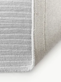 Westwing Collection Flauschiger Hochflor-Läufer Wes mit Hoch-Tief-Struktur, handgewebt