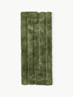 Westwing Collection Flauschiger Hochflor-Läufer Genève mit erhabener Hoch-Tief-Struktur
