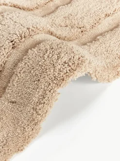 Westwing Collection Flauschiger Hochflor-Läufer Genève mit erhabener Hoch-Tief-Struktur