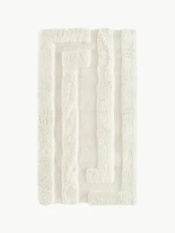 Westwing Collection Flauschiger Hochflor-Teppich Genève mit erhabener Hoch-Tief-Struktur