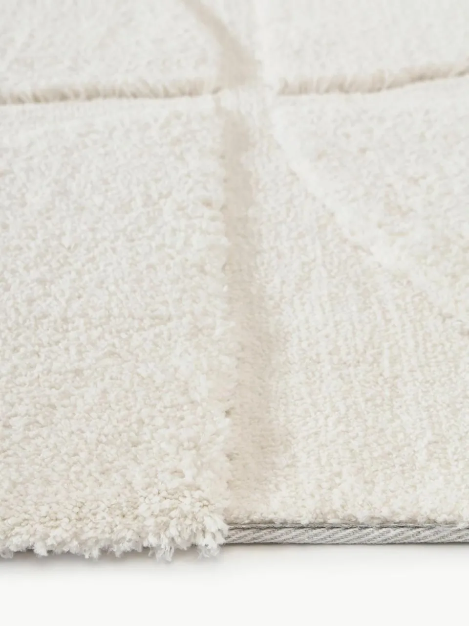Westwing Collection Flauschiger Hochflor-Teppich Jade mit erhabener Hoch-Tief-Struktur