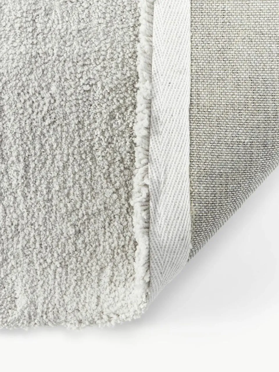 Westwing Collection Flauschiger Hochflor-Teppich Jade mit erhabener Hoch-Tief-Struktur