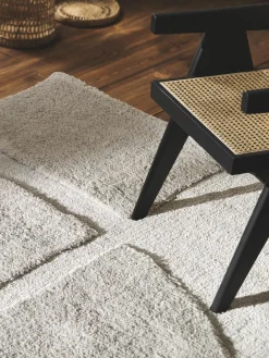 Westwing Collection Flauschiger Hochflor-Teppich Jade mit erhabener Hoch-Tief-Struktur
