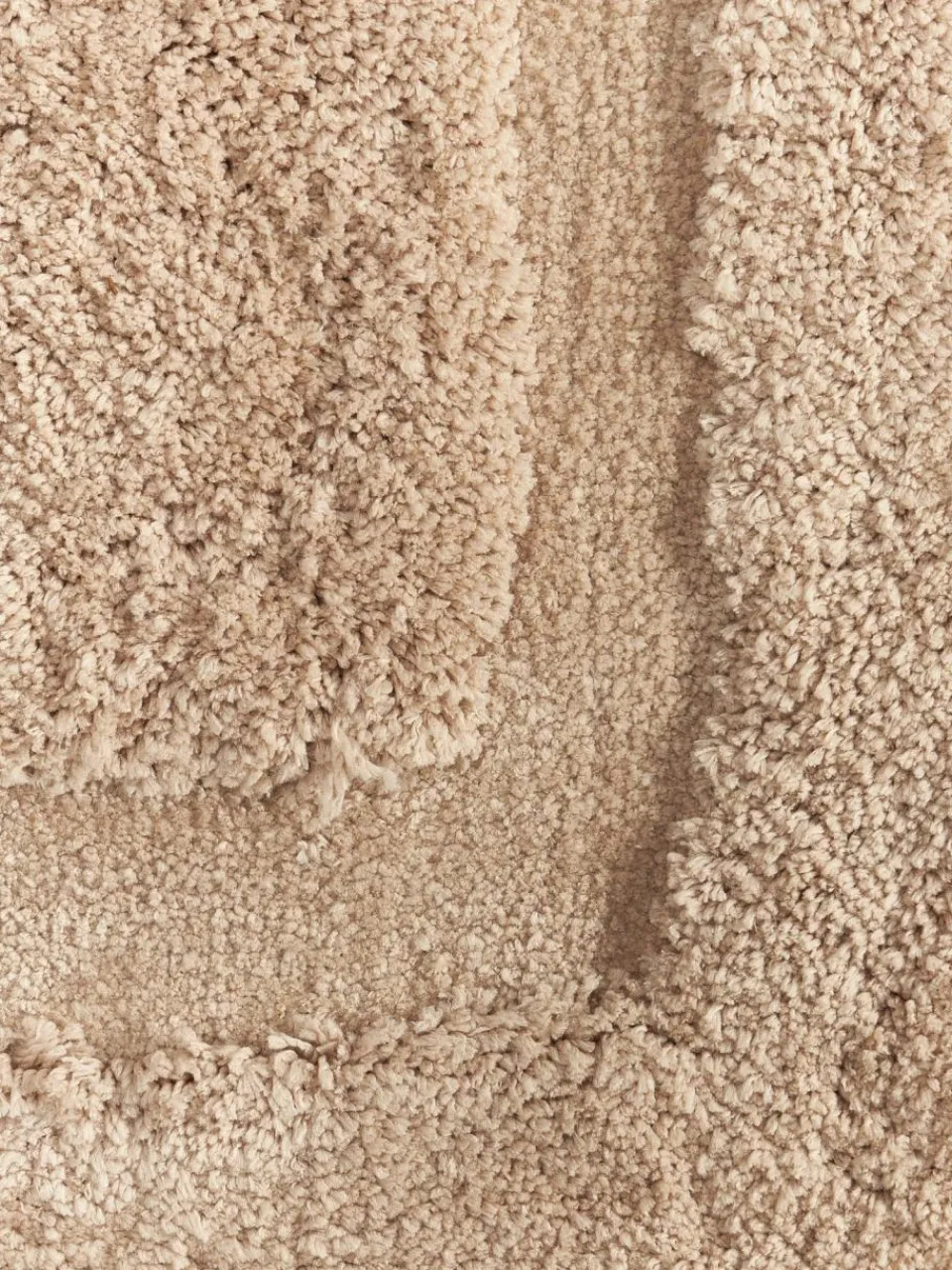 Westwing Collection Flauschiger Hochflor-Teppich Genève mit erhabener Hoch-Tief-Struktur