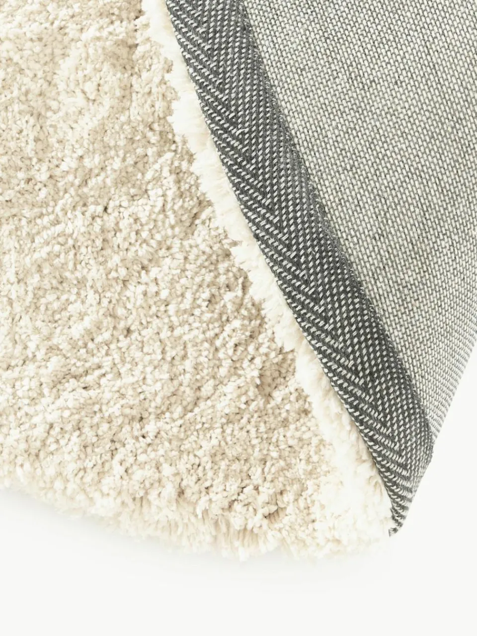 Westwing Collection Flauschiger runder Hochflor-Teppich Leighton