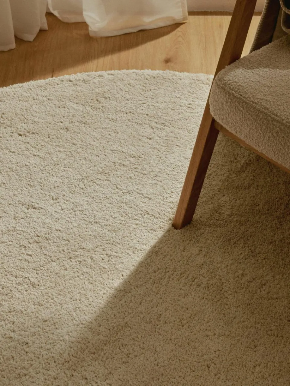 Westwing Collection Flauschiger runder Hochflor-Teppich Leighton