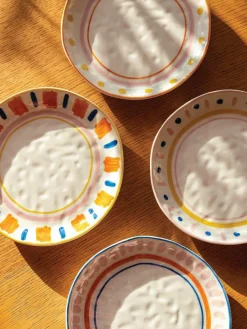 &k amsterdam Frühstücksteller Boavista aus Porzellan, 4er-Set