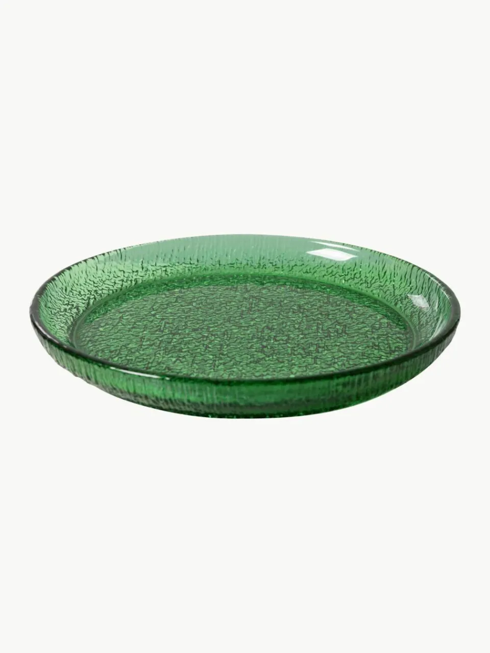 HKLIVING Frühstucksteller The Emeralds aus Glas, 2 Stück