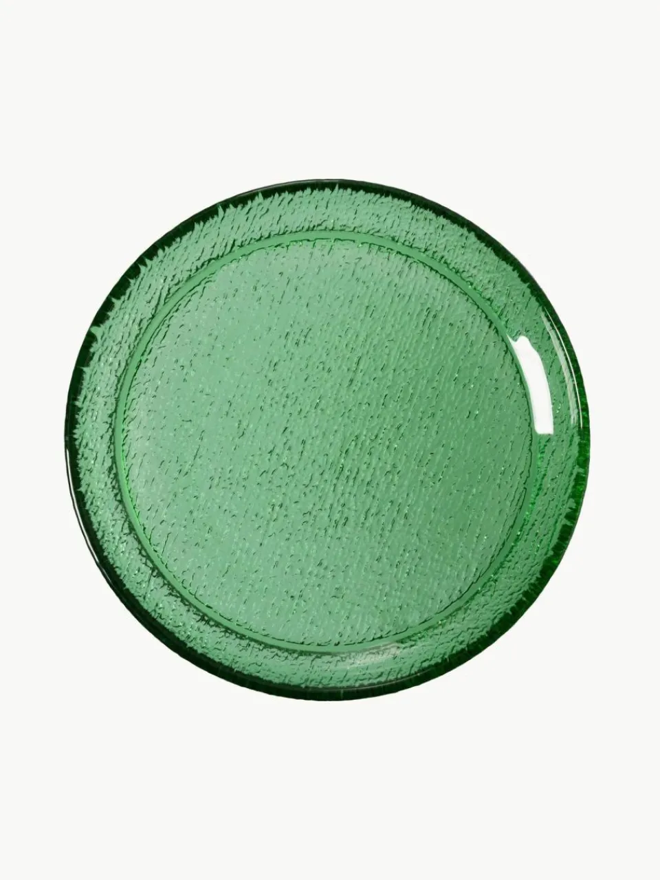 HKLIVING Frühstucksteller The Emeralds aus Glas, 2 Stück