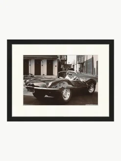 Any Image Gerahmte Fotografie Steve McQueen in his Jaguar