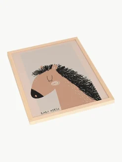 Kinder Any Image Gerahmter Digitaldruck Baby Horse