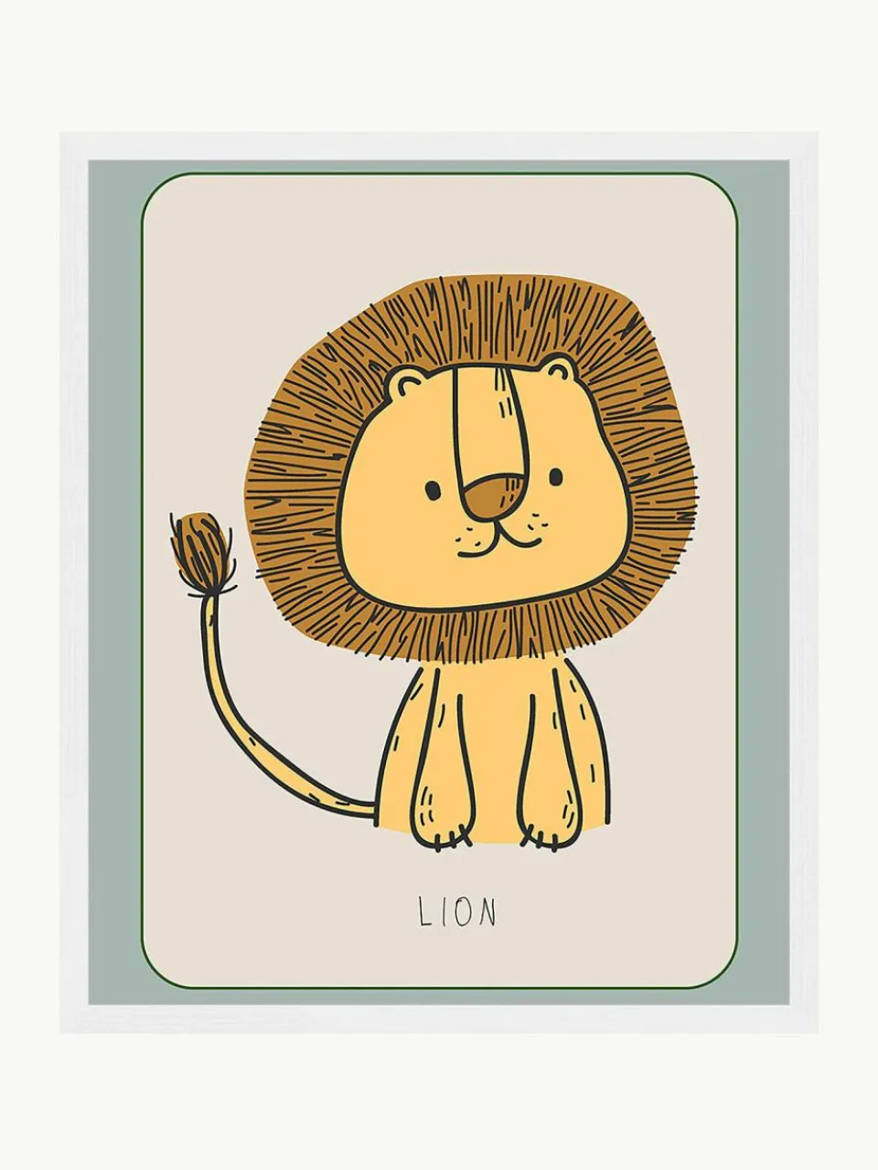 Kinder Any Image Gerahmter Digitaldruck Lion