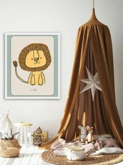 Kinder Any Image Gerahmter Digitaldruck Lion