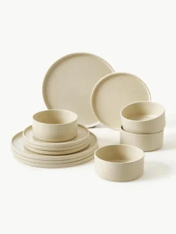 Westwing Collection Geschirr-Set Lowri, 4 Personen (12-tlg.)