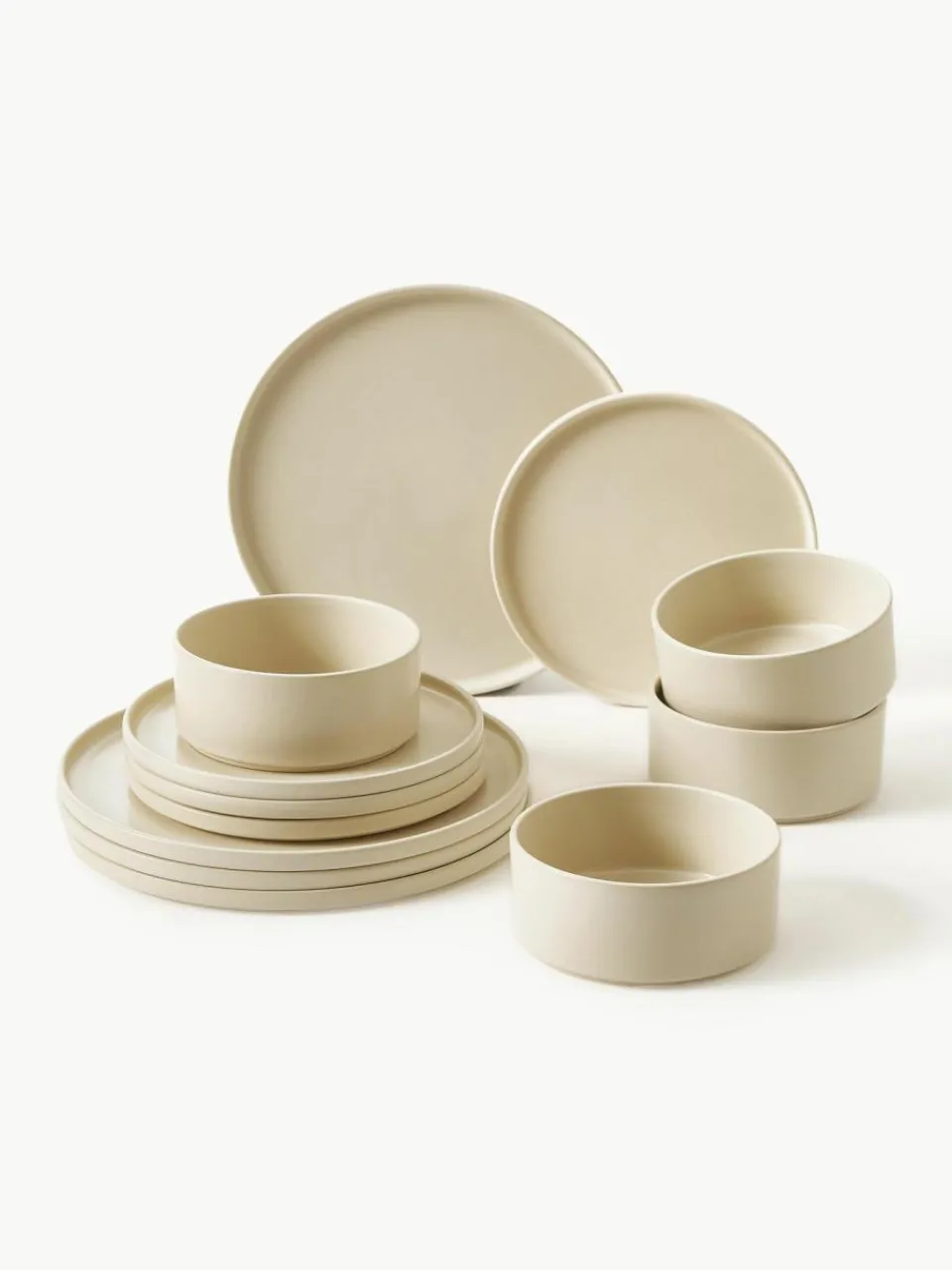 Westwing Collection Geschirr-Set Lowri, 4 Personen (12-tlg.)