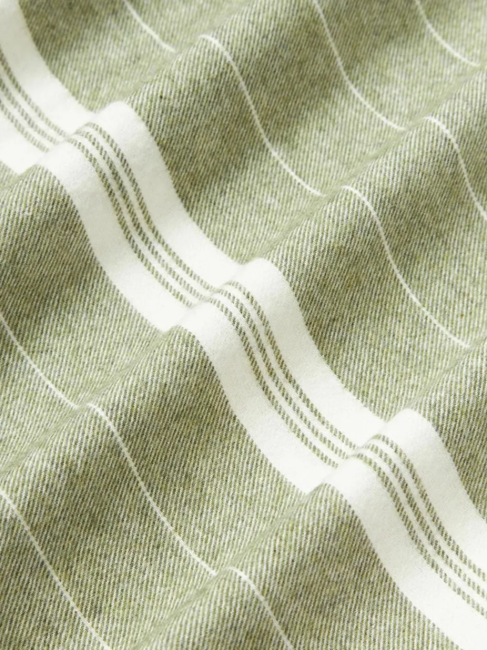 Westwing Collection Gestreifter Flanell-Bettdeckenbezug Belinda