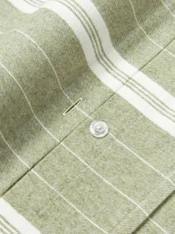 Westwing Collection Gestreifter Flanell-Bettdeckenbezug Belinda