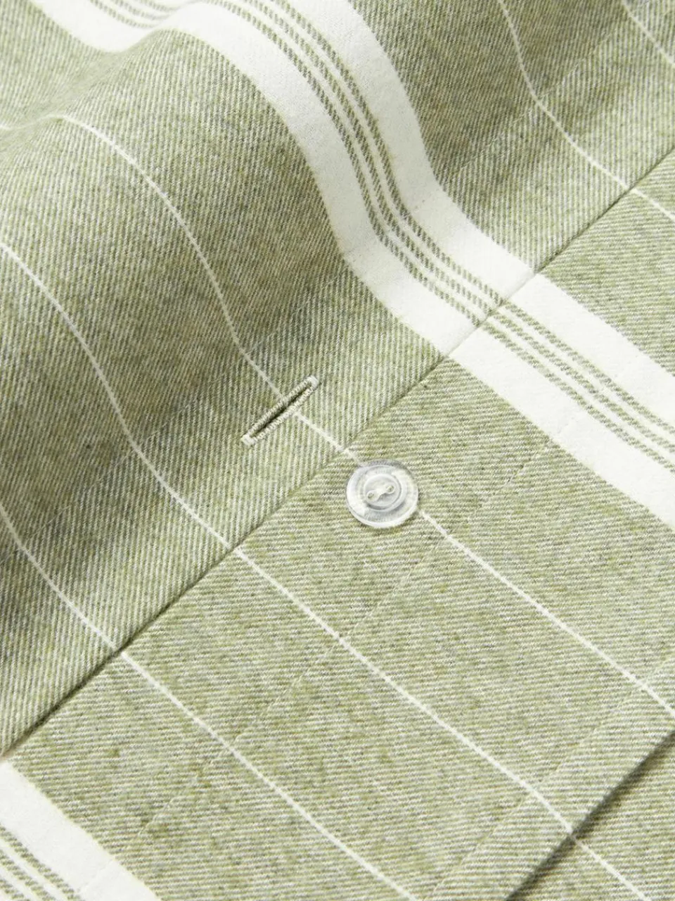 Westwing Collection Gestreifter Flanell-Bettdeckenbezug Belinda