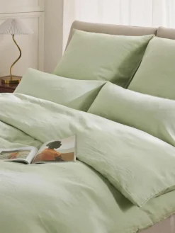 Westwing Collection Gewaschener Leinen-Bettdeckenbezug Airy