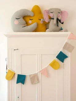 Kinder Roommate Girlande Hip Hip Hurra aus Bio-Baumwolle, 300 cm