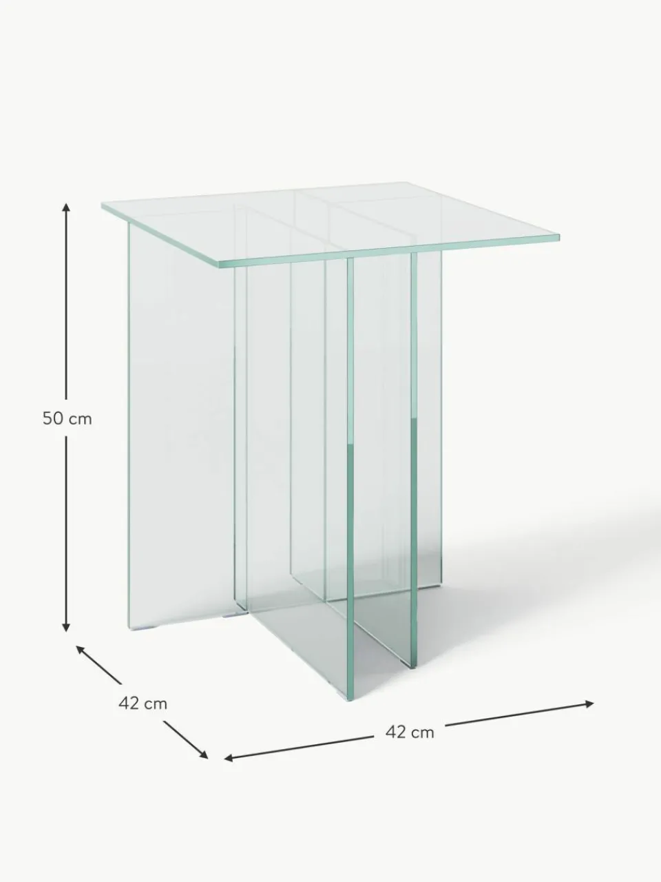 Westwing Collection Glas-Beistelltisch Anouk