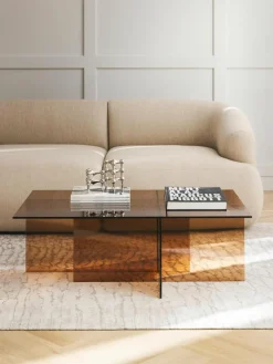 Westwing Collection Glas-Couchtisch Anouk
