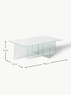 Westwing Collection Glas-Couchtisch Anouk