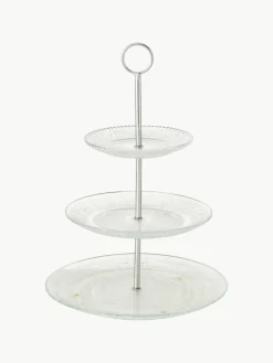 Westwing Glas-Etagere Relief