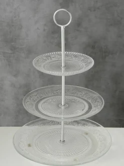 Westwing Glas-Etagere Relief