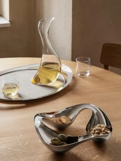 Georg Jensen Glas-Karaffe Cobra in organischer Form, 750 ml