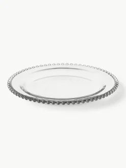 Cote Table Glas-Speiseteller Perles mit Randdekor, 3 Stück