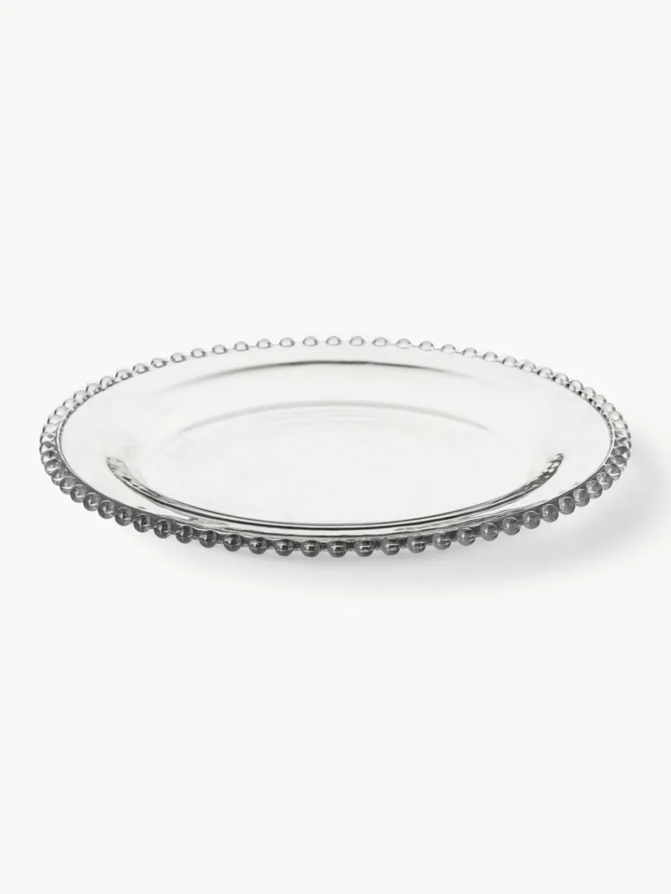 Cote Table Glas-Speiseteller Perles mit Randdekor, 3 Stück