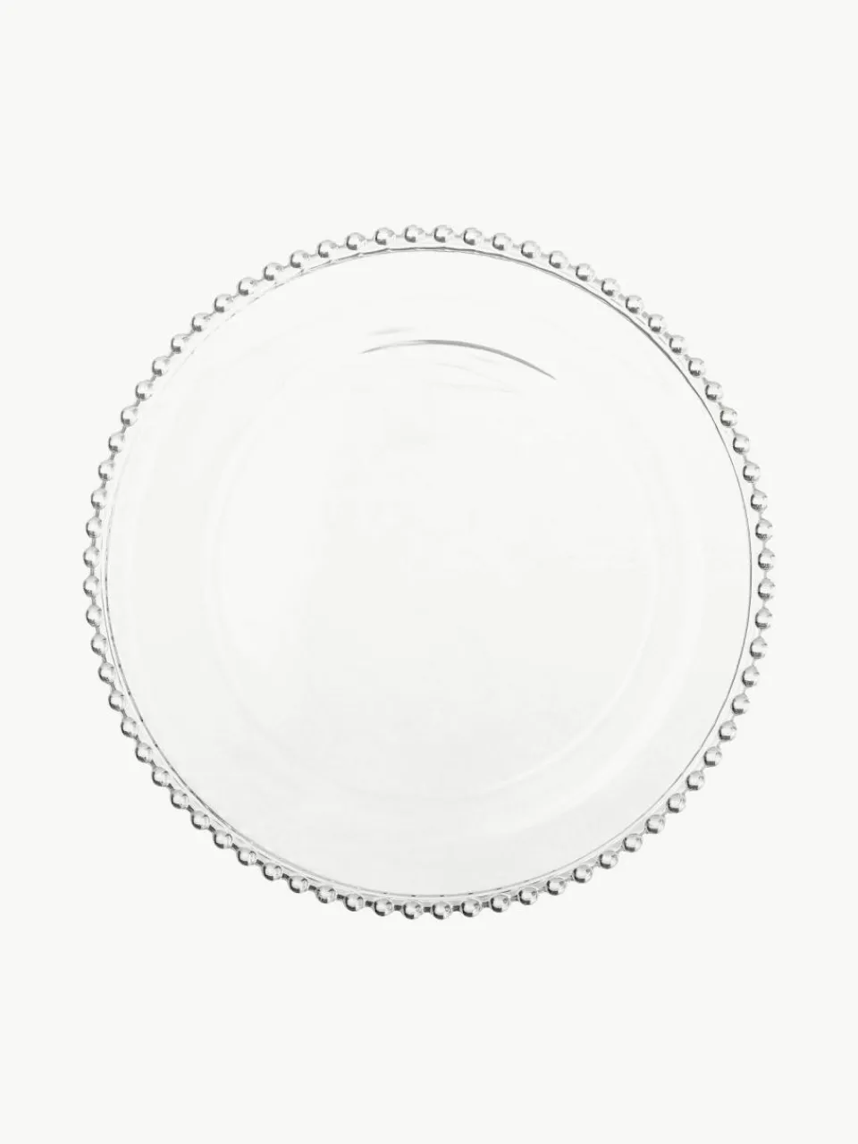 Cote Table Glas-Speiseteller Perles mit Randdekor, 3 Stück