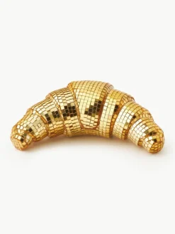 Westwing Collection Glitzerndes Deko-Objekt Disco Croissant