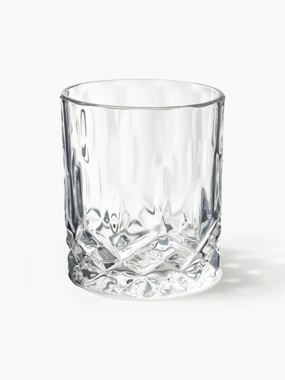 Westwing Collection Gläser George mit Kristallrelief, 4 Stück