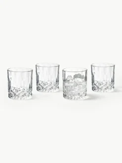 Westwing Collection Gläser George mit Kristallrelief, 4 Stück
