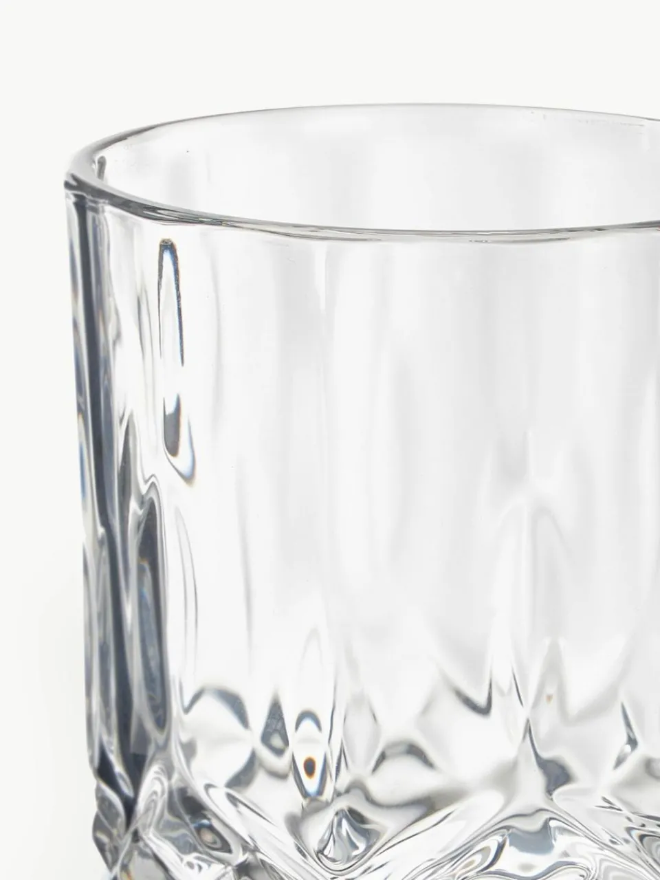 Westwing Collection Gläser George mit Kristallrelief, 4 Stück