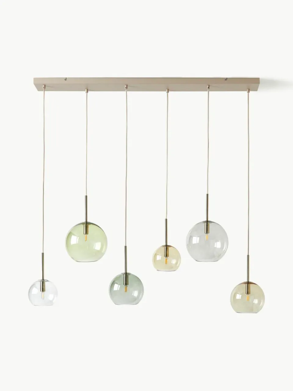 Westwing Collection Große Glaskugel-Pendelleuchte Raquel