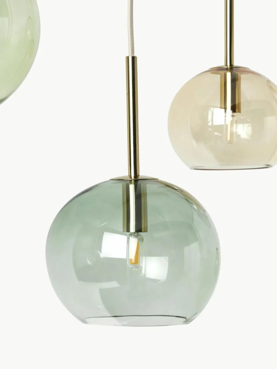 Westwing Collection Große Glaskugel-Pendelleuchte Raquel