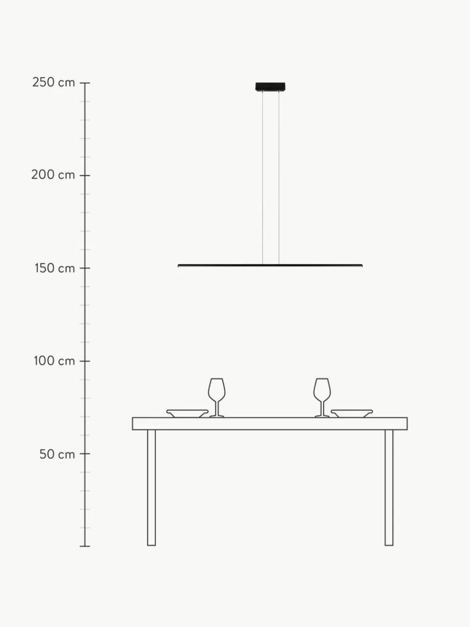 Altavola Große LED-Pendelleuchte Linea