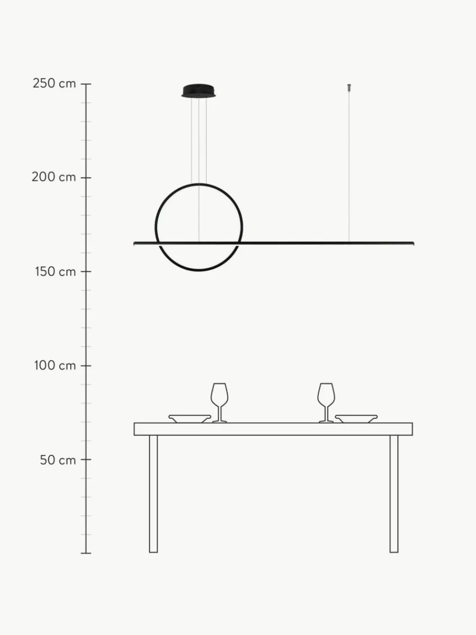 Altavola Große LED-Pendelleuchte Linea