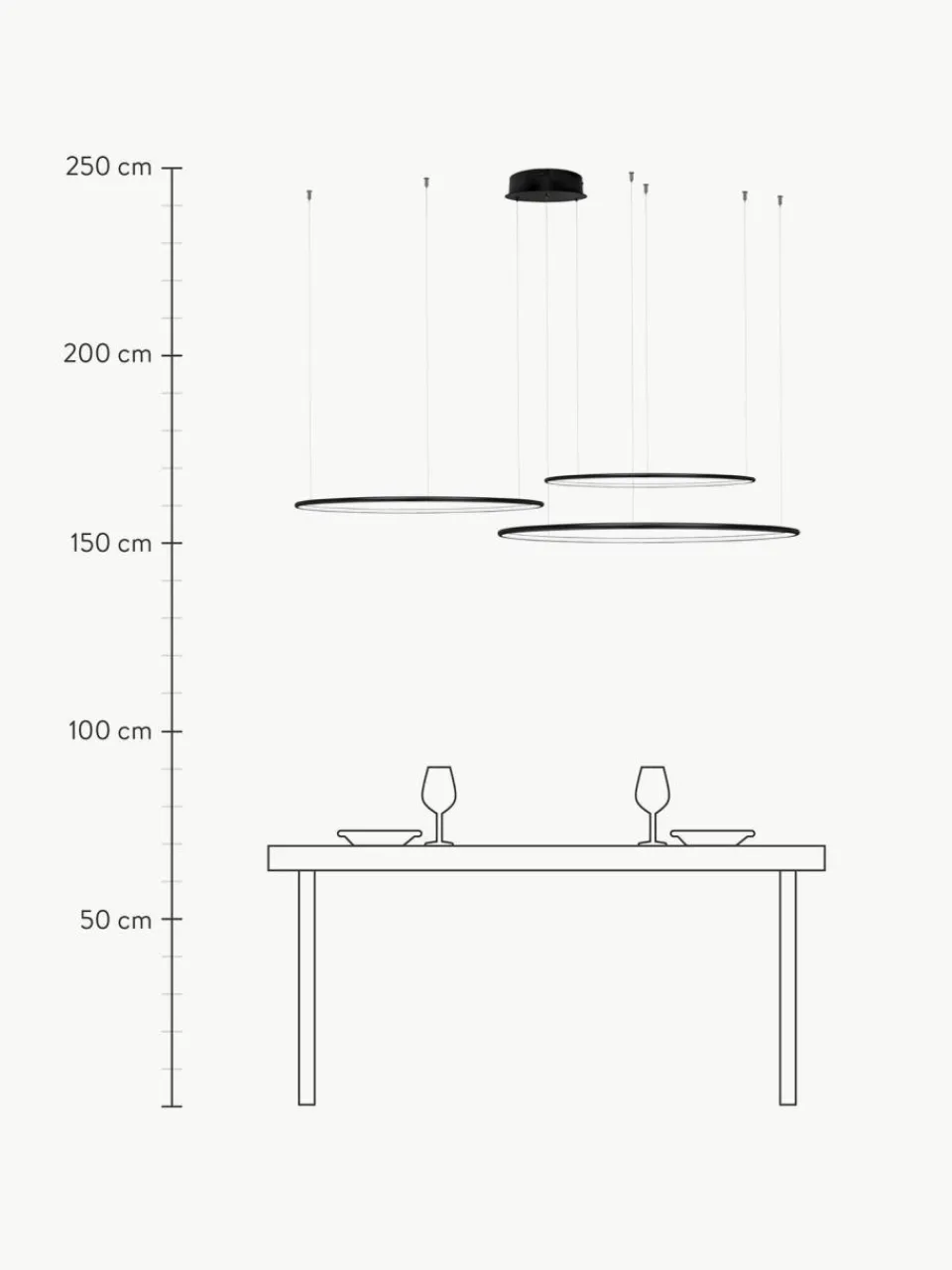 Altavola Große LED-Pendelleuchte Ring