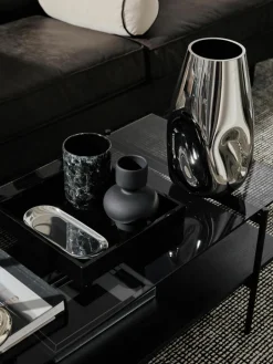 Westwing Collection Große mundgeblasene Glas-Vase Mirror, H 35 cm