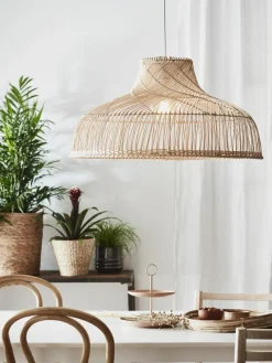 Markslöjd Große Pendelleuchte Braid aus Rattan