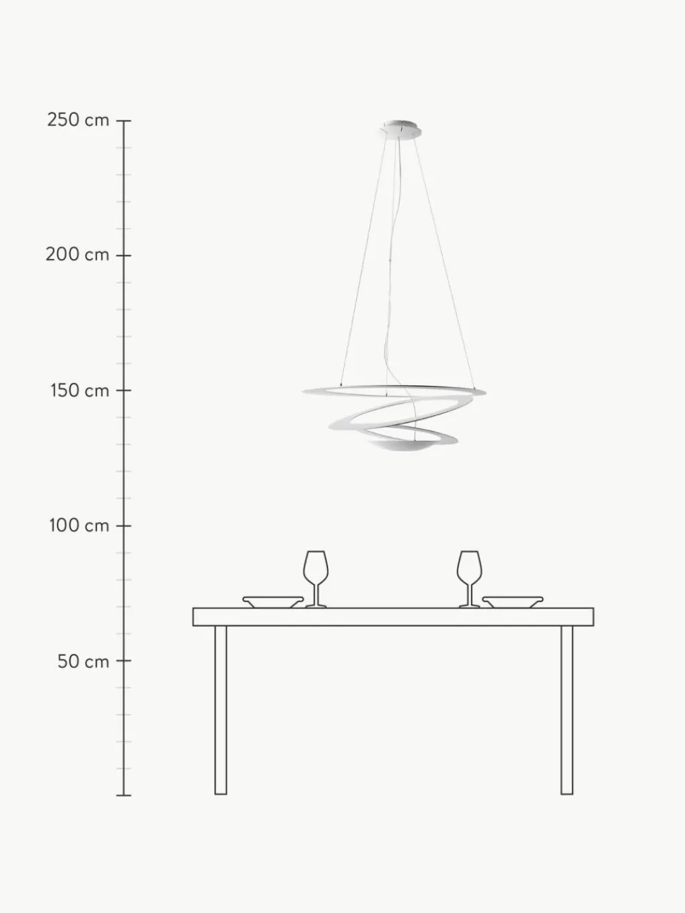 Artemide Große Pendelleuchte Pirce, B 69 cm