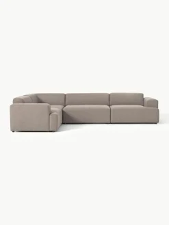 Westwing Collection Großes Ecksofa Melva (4-Sitzer)