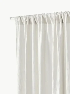 Westwing Collection Halbtransparente Musselin-Gardine Malvina mit Tunnelsaum, 2 Stück