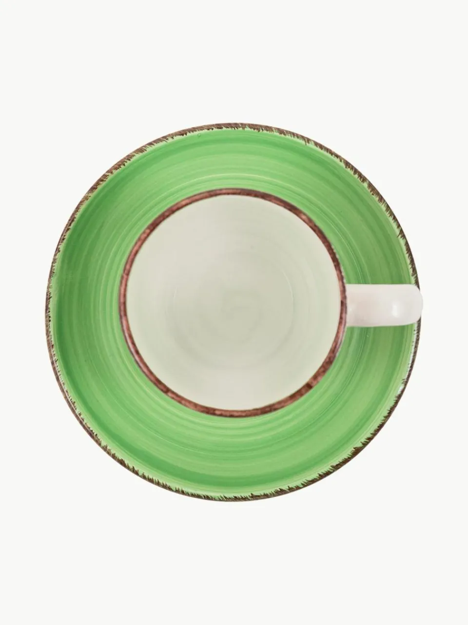 Villa D'Este Home Tivoli Handbemalte Espressotassen Baita mit Untertassen, 6er-Set
