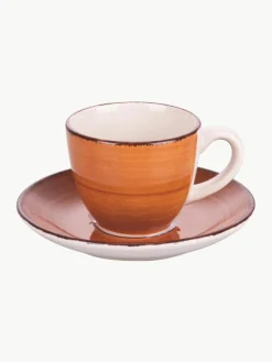 Villa D'Este Home Tivoli Handbemalte Espressotassen Baita mit Untertassen, 6er-Set