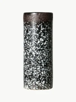 HKLIVING Handbemalte Keramik-Vase 70's mit reaktiver Glasur, H 19 cm